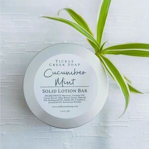 Organic Solid Lotion Bar- Cucumber Mint